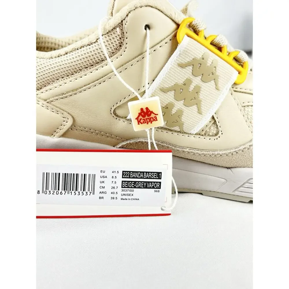 Kappa 222 Banda Barsel 1 3037IS0 Unisex Sneakers Beige-Grey Vapor US 8.5 EU 41.5